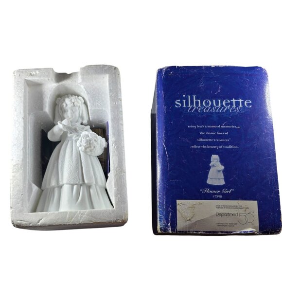 Vtg department 56 "Flower Girl" Figurine Porcelain silhouette treasures wedding - Picture 1 of 8